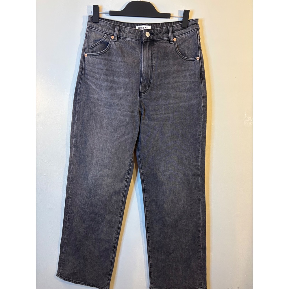 Rolla's Heidi High Rise Loose Straight 31 Faded Black